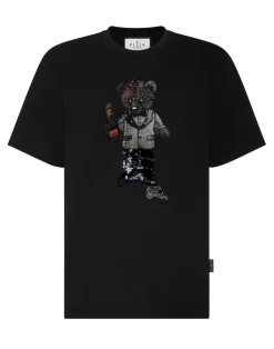 PHILIPP PLEIN Round Neck T-Shirt Teddy Crystal>Uomo T-Shirts