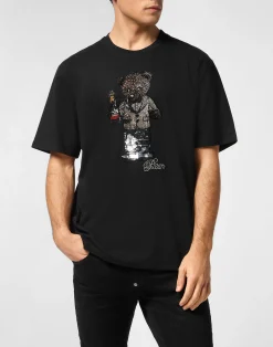 PHILIPP PLEIN Round Neck T-Shirt Teddy Crystal>Uomo T-Shirts
