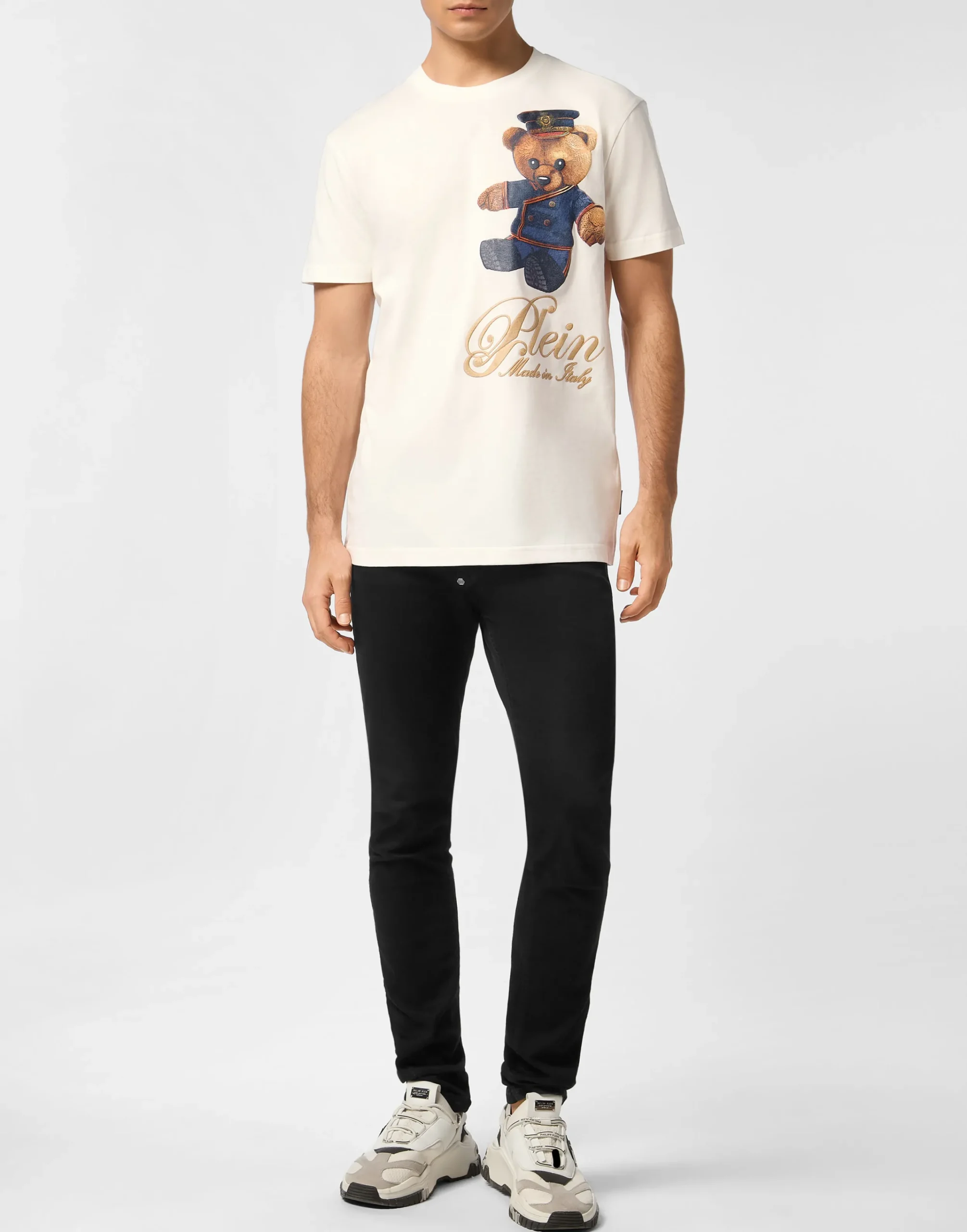 PHILIPP PLEIN Round Neck T-Shirt Teddy Doorman>Uomo T-Shirts