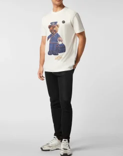 PHILIPP PLEIN Round Neck T-Shirt Teddy Doorman><noscript><img data-lazyloaded=