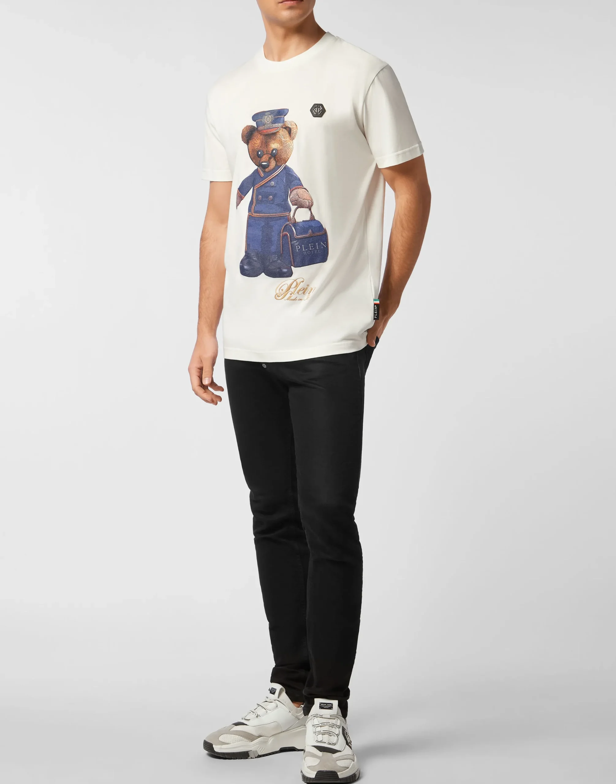 PHILIPP PLEIN Round Neck T-Shirt Teddy Doorman>Uomo T-Shirts