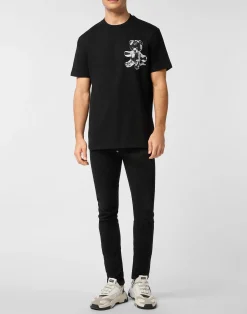PHILIPP PLEIN Round Neck T-Shirt Teddy Glass><noscript><img data-lazyloaded=