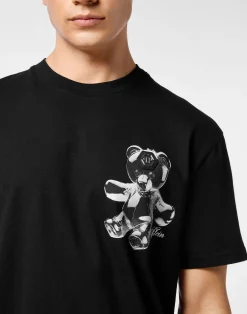 PHILIPP PLEIN Round Neck T-Shirt Teddy Glass><noscript><img data-lazyloaded=
