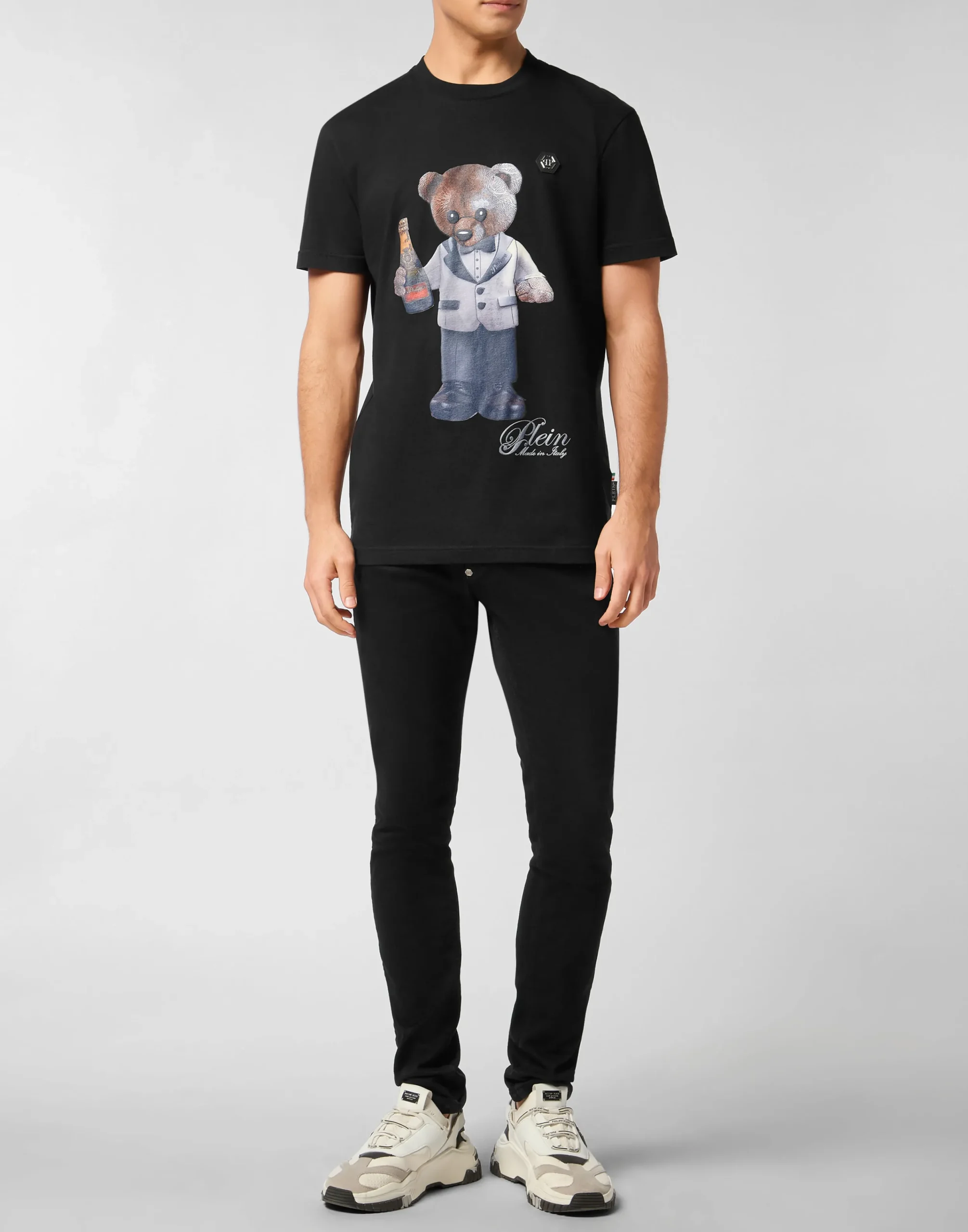 PHILIPP PLEIN Round Neck T-Shirt Teddy Waiter>Uomo T-Shirts