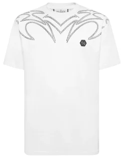 PHILIPP PLEIN Round Neck T-Shirt Texas Studs>Uomo T-Shirts