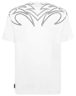 PHILIPP PLEIN Round Neck T-Shirt Texas Studs>Uomo T-Shirts