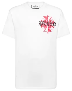 PHILIPP PLEIN Round Neck T-Shirt Worldwide Puffy Crest>Uomo T-Shirts