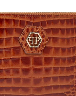 PHILIPP PLEIN Rounded Zip Wallet Cocco Shiny><noscript><img data-lazyloaded=