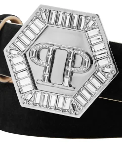 PHILIPP PLEIN Saffiano Leather Belt Hexagon>Donna Cinture