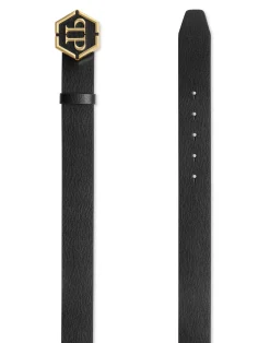 PHILIPP PLEIN Saffiano Leather Belt Hexagon>Uomo Cinture