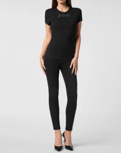 PHILIPP PLEIN Sexy Pure Fit T-Shirt Strass Fatale><noscript><img data-lazyloaded=
