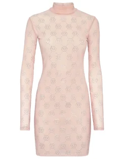 PHILIPP PLEIN Shirt Dress Monogram Strass>Donna Abiti E Gonne