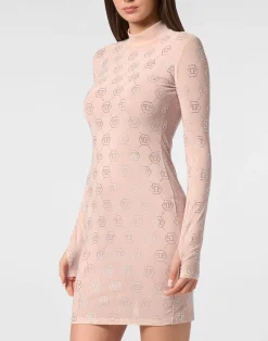 PHILIPP PLEIN Shirt Dress Monogram Strass>Donna Abiti E Gonne