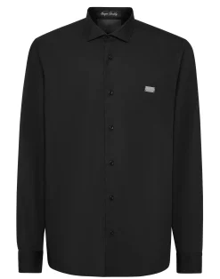 PHILIPP PLEIN Shirt Sugar Daddy Cut Long-Sleeve Crystal Skull>Uomo Camicie