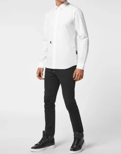 PHILIPP PLEIN Shirt Sugar Daddy Cut LS Skull><noscript><img data-lazyloaded=
