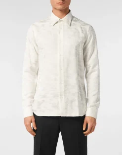 PHILIPP PLEIN Shirt Sugar Daddy Cut LS Skull&Bones><noscript><img data-lazyloaded=