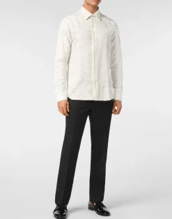PHILIPP PLEIN Shirt Sugar Daddy Cut LS Skull&Bones><noscript><img data-lazyloaded=