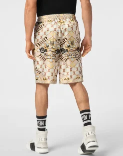 PHILIPP PLEIN Short Trousers Cool Kid Cut Silk><noscript><img data-lazyloaded=
