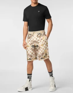 PHILIPP PLEIN Short Trousers Cool Kid Cut Silk><noscript><img data-lazyloaded=