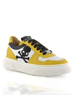 PHILIPP PLEIN SNEAKERS BOX SOLE LACE EMBROIDERY SKULL>Bambino Scarpe