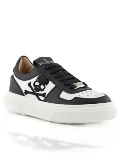 PHILIPP PLEIN SNEAKERS BOX SOLE LACE EMBROIDERY SKULL>Bambino Scarpe
