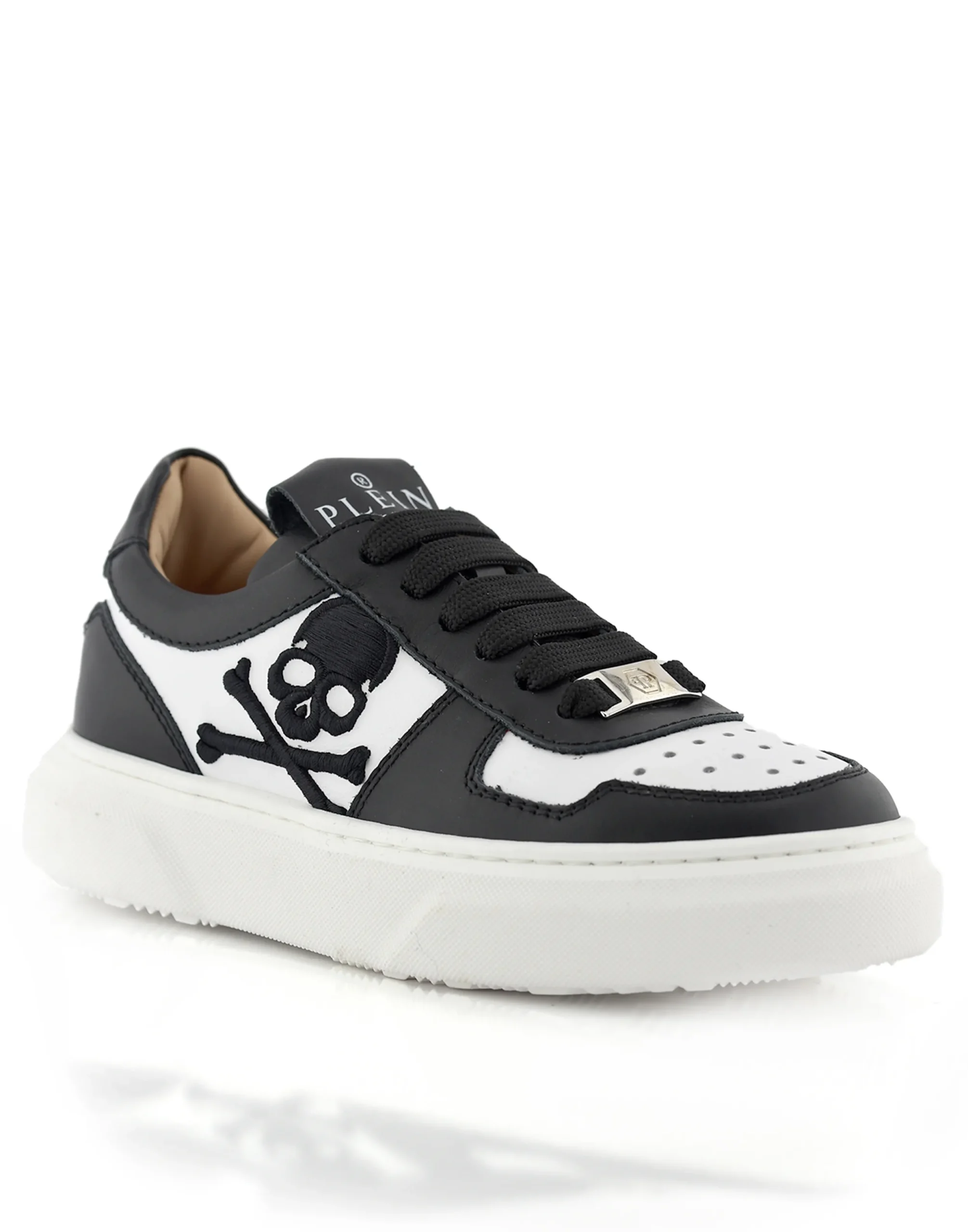 PHILIPP PLEIN SNEAKERS BOX SOLE LACE EMBROIDERY SKULL>Bambino Scarpe