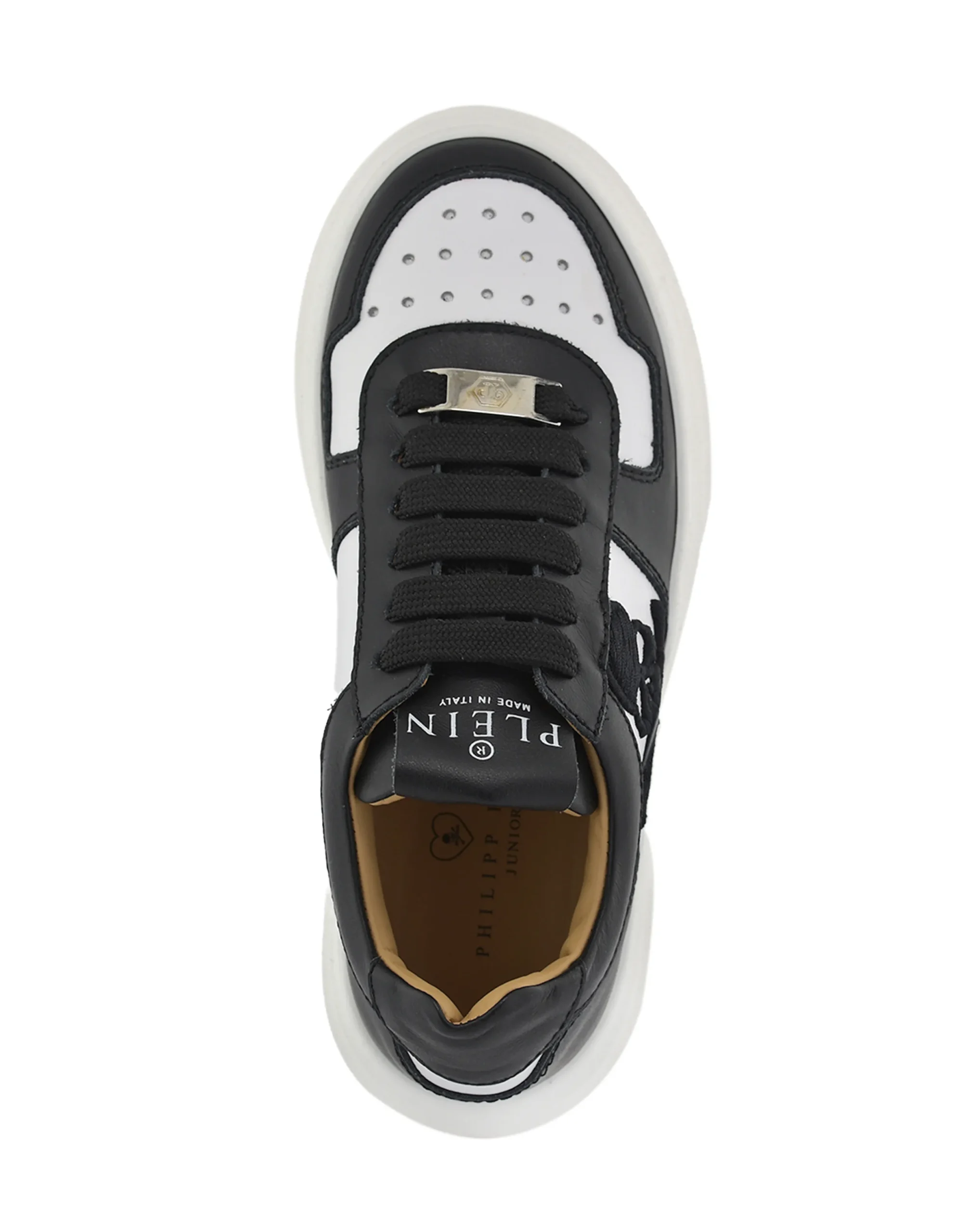 PHILIPP PLEIN SNEAKERS BOX SOLE LACE EMBROIDERY SKULL>Bambino Scarpe
