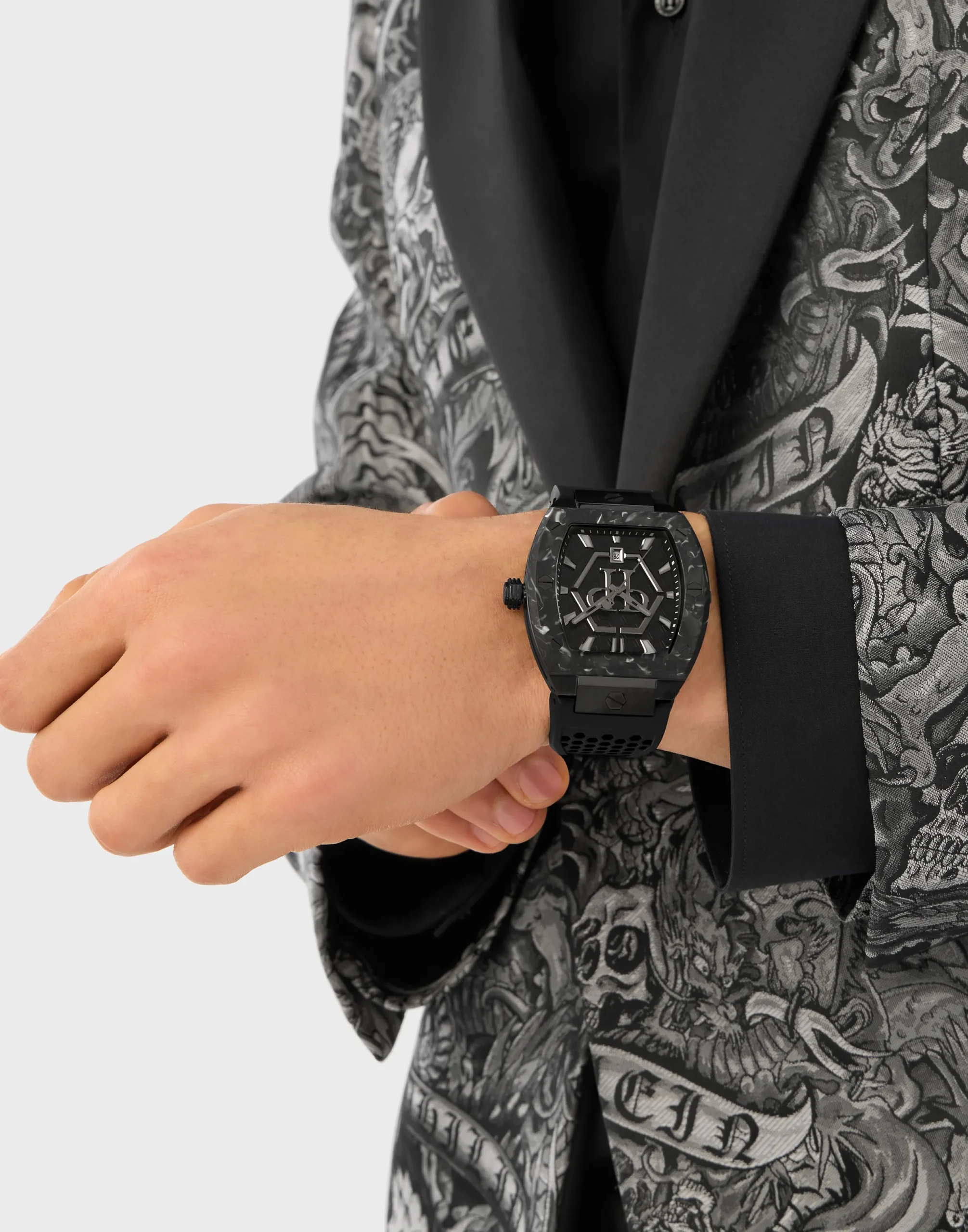 PHILIPP PLEIN Stainless Steel Watches The Hexagon Phantom>Uomo Pullover / Felpe / Giacche|Orologi