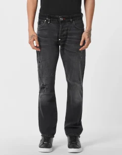 PHILIPP PLEIN Straight Supreme Cut Jeans Hexagon>Uomo Denim