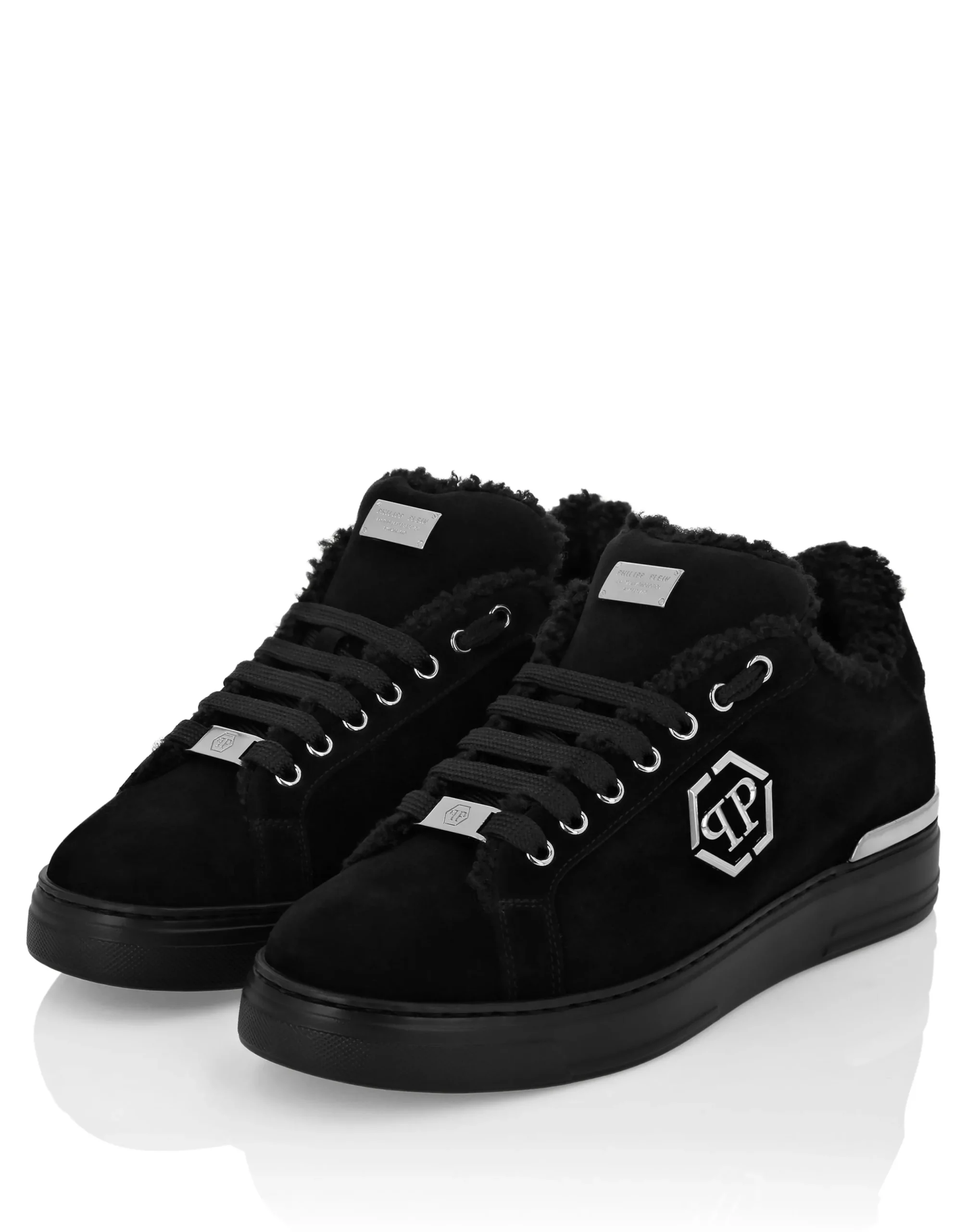 PHILIPP PLEIN Suede Fur Low Top Sneakers Carson>Uomo Low Top Sneakers