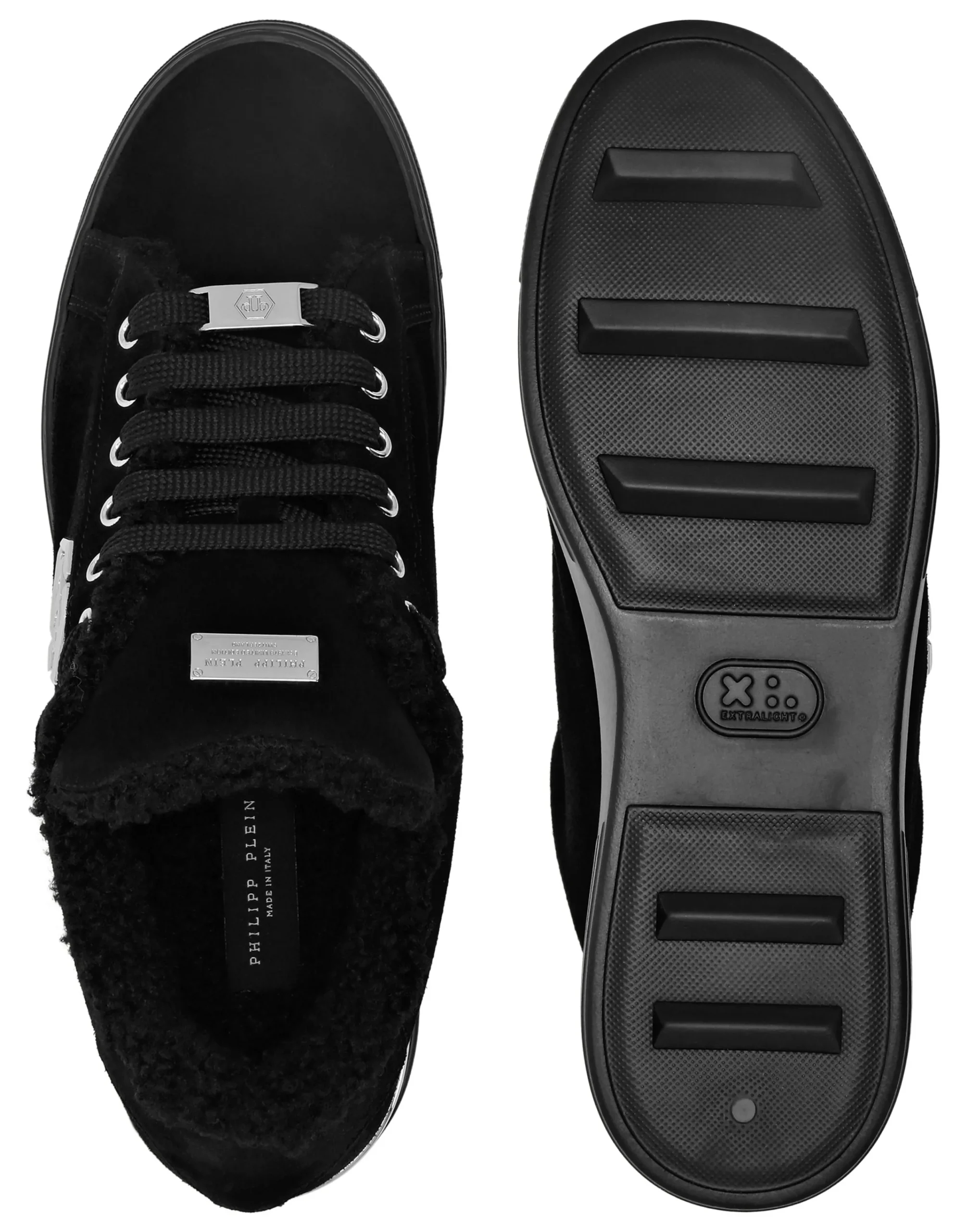 PHILIPP PLEIN Suede Fur Low Top Sneakers Carson>Uomo Low Top Sneakers