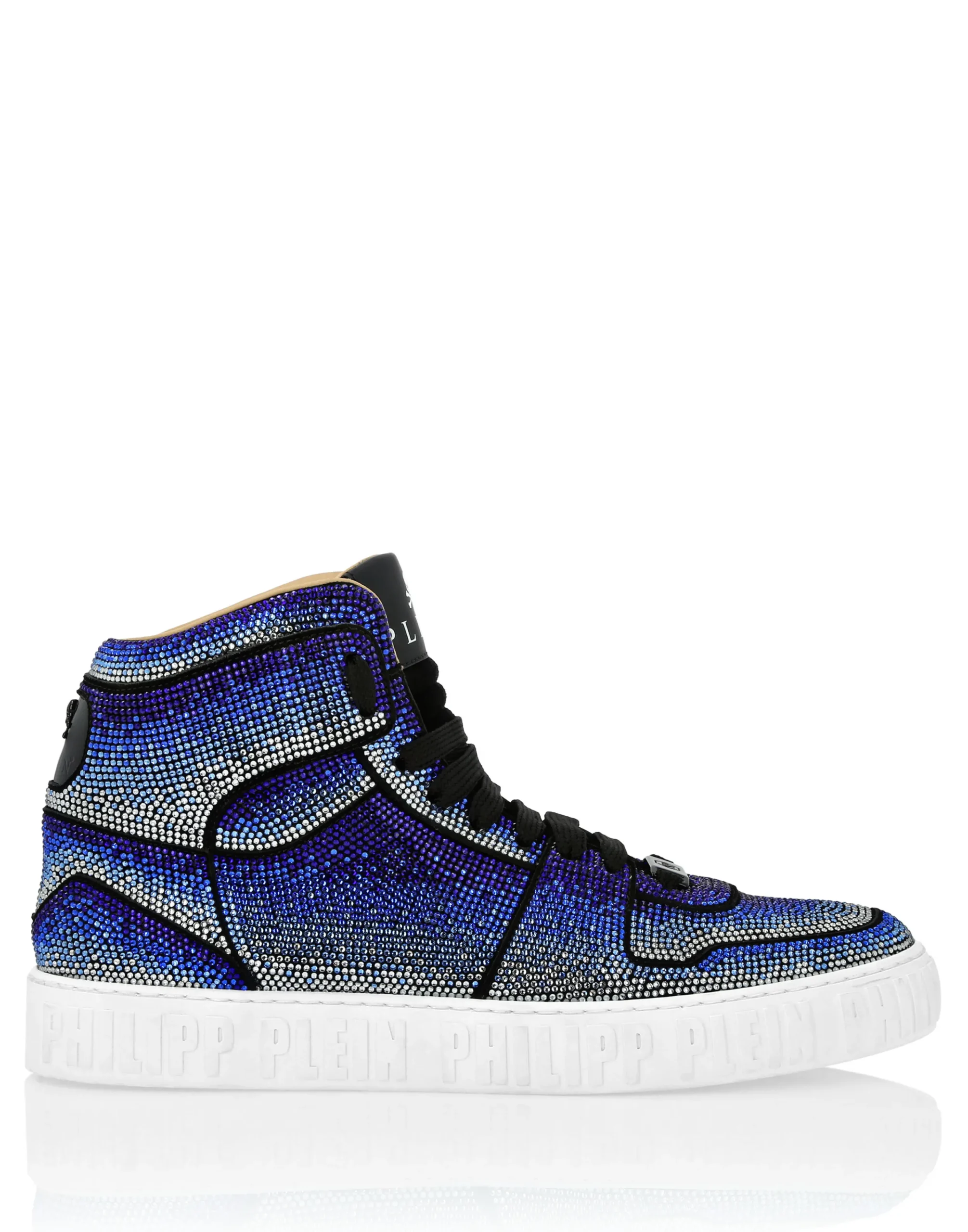 PHILIPP PLEIN Suede Hi-Top Sneakers Strass Studs>Uomo High Top Sneakers|High Top Sneakers