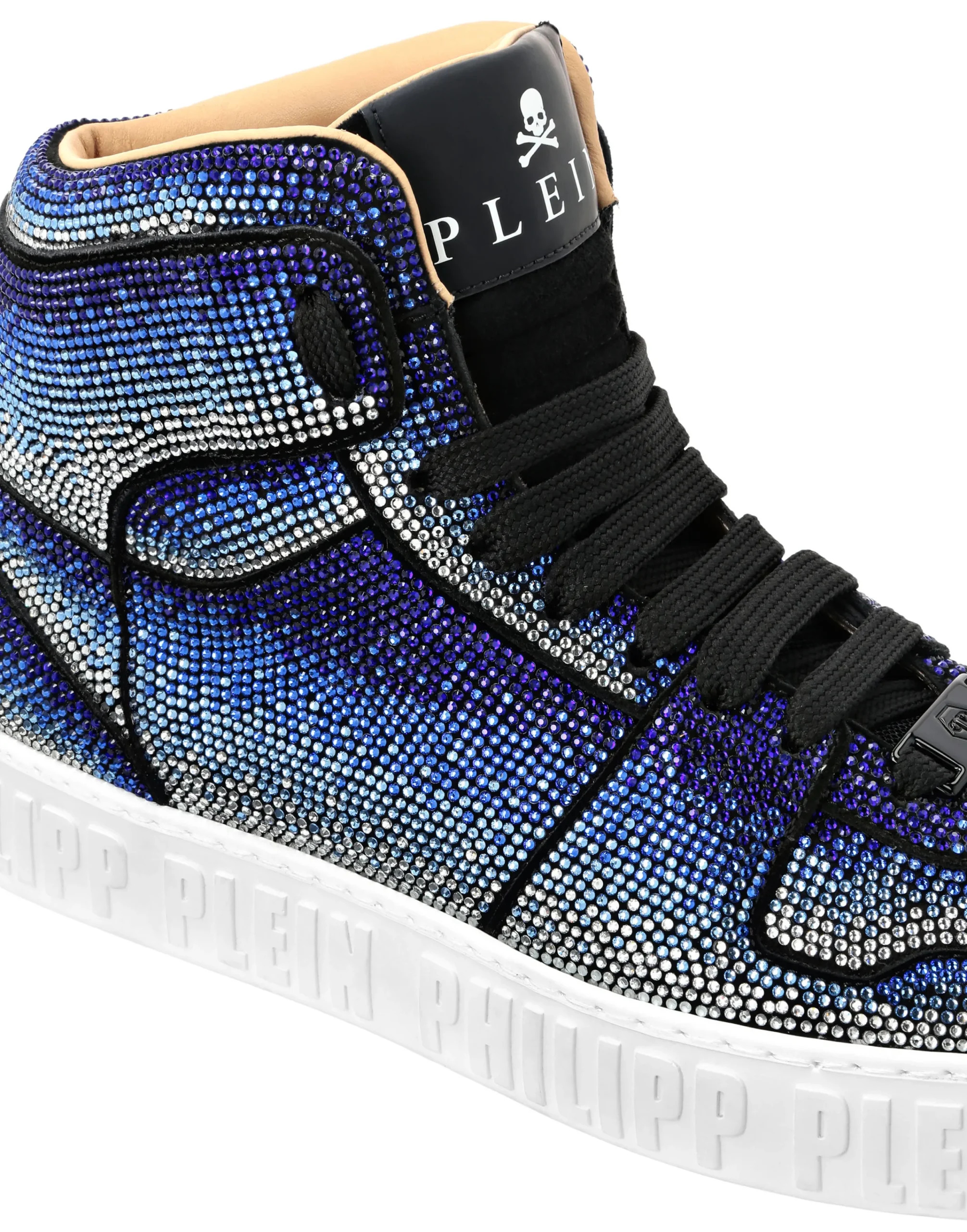 PHILIPP PLEIN Suede Hi-Top Sneakers Strass Studs>Uomo High Top Sneakers|High Top Sneakers