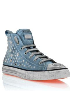 PHILIPP PLEIN Suede Hi-Top Sneakers Studs>Uomo High Top Sneakers