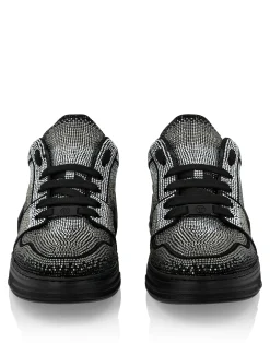 PHILIPP PLEIN Suede Lo-Top Sneakers Strass Hexagon>Uomo Low Top Sneakers