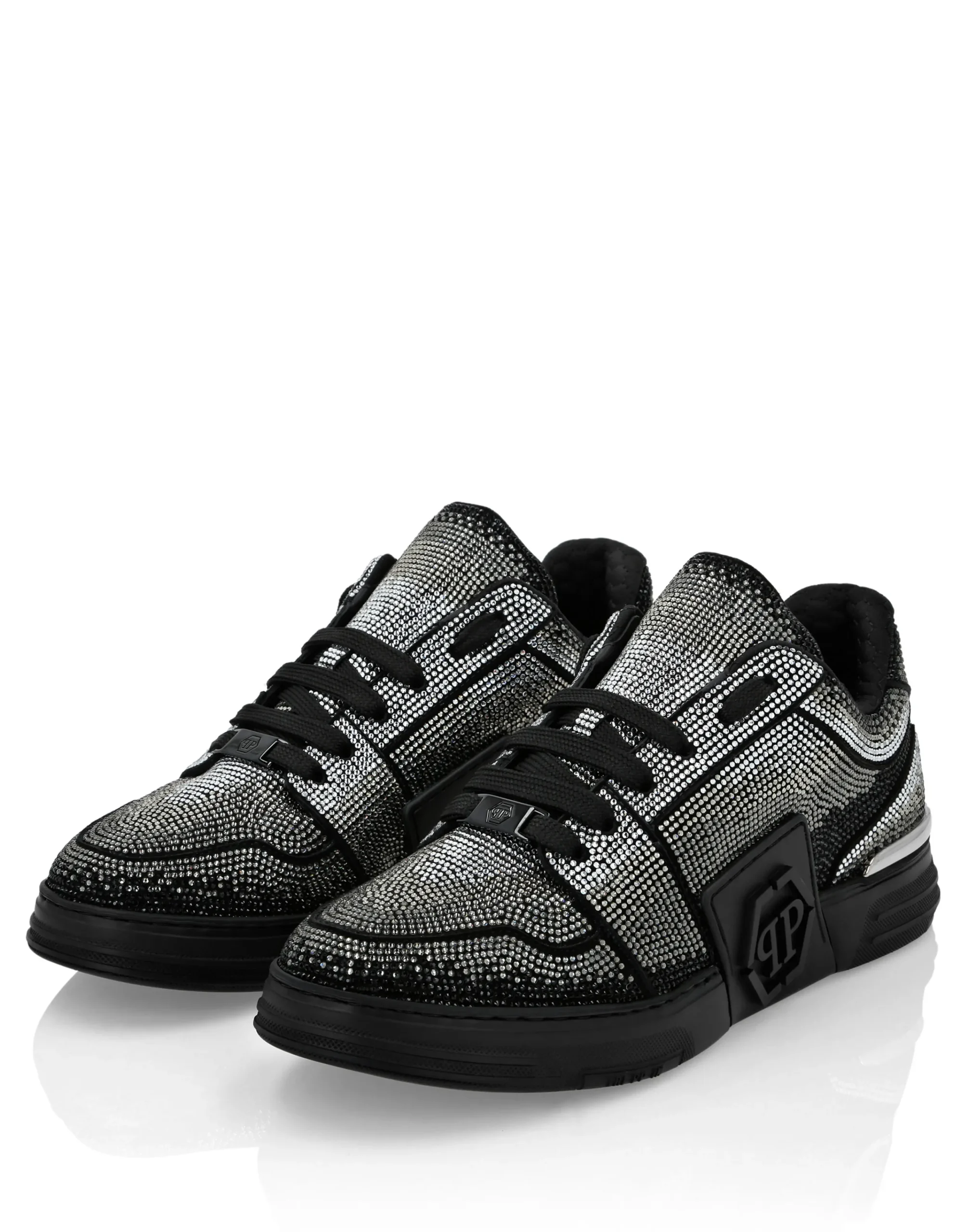 PHILIPP PLEIN Suede Lo-Top Sneakers Strass Hexagon>Uomo Low Top Sneakers