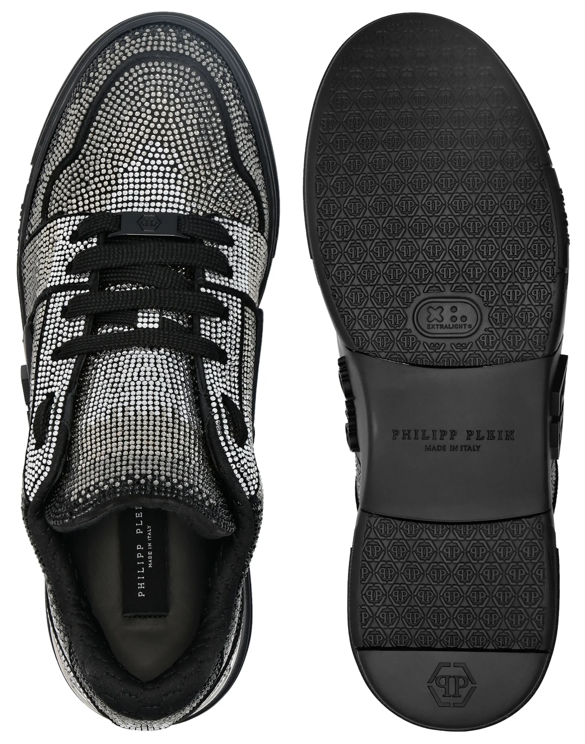 PHILIPP PLEIN Suede Lo-Top Sneakers Strass Hexagon>Uomo Low Top Sneakers