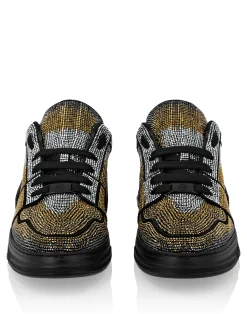 PHILIPP PLEIN Suede Lo-Top Sneakers Strass Hexagon>Uomo Low Top Sneakers