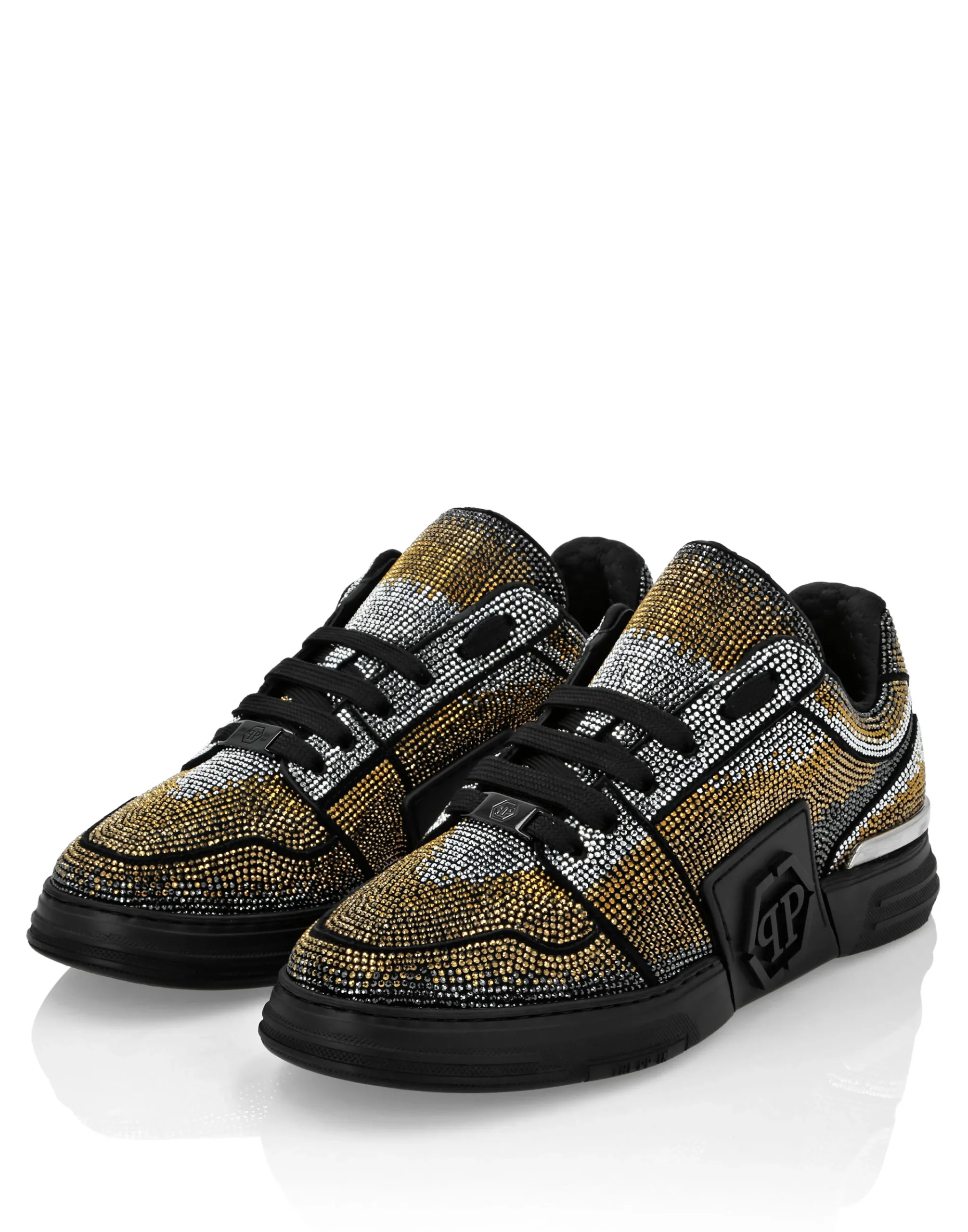 PHILIPP PLEIN Suede Lo-Top Sneakers Strass Hexagon>Uomo Low Top Sneakers