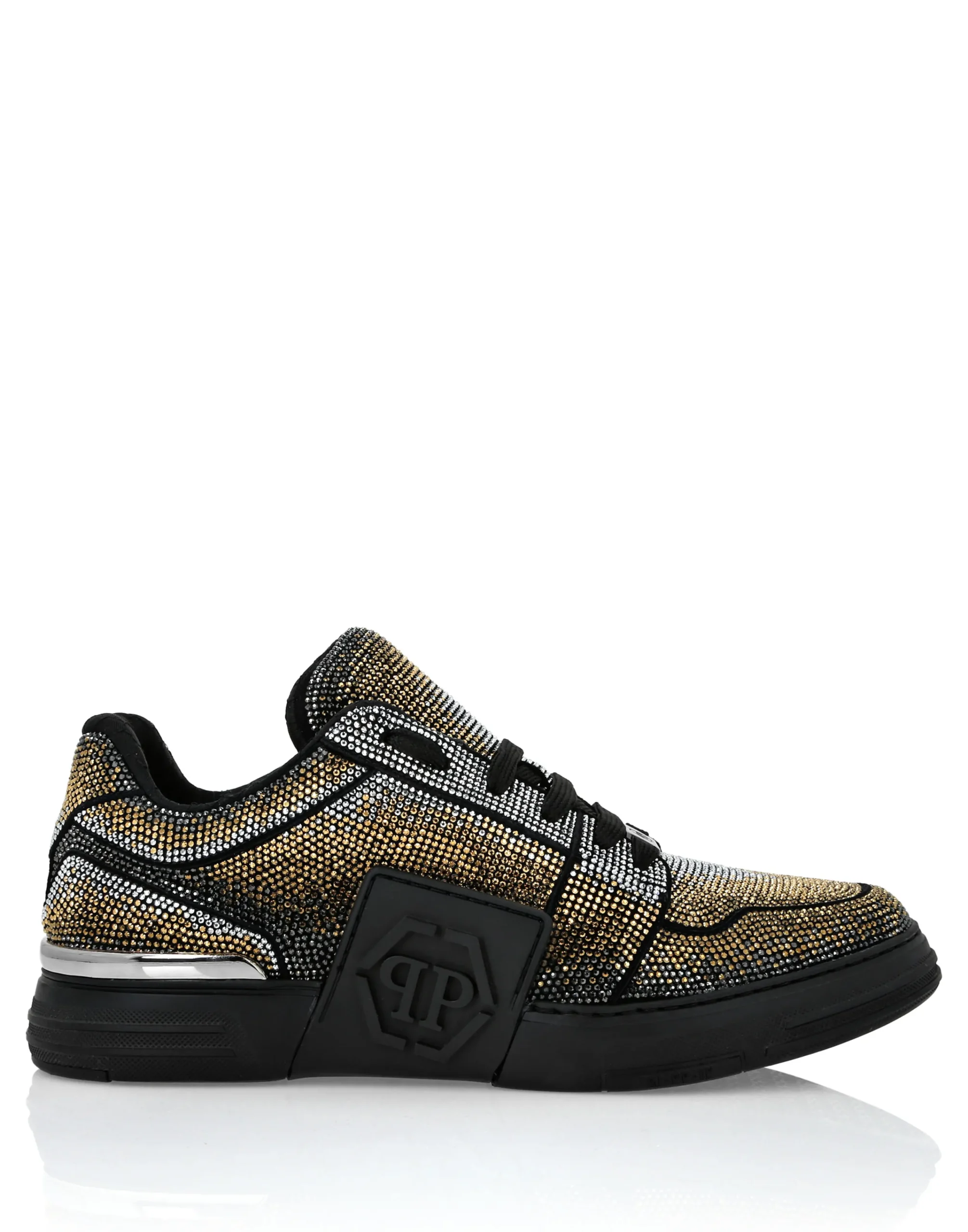 PHILIPP PLEIN Suede Lo-Top Sneakers Strass Hexagon>Uomo Low Top Sneakers