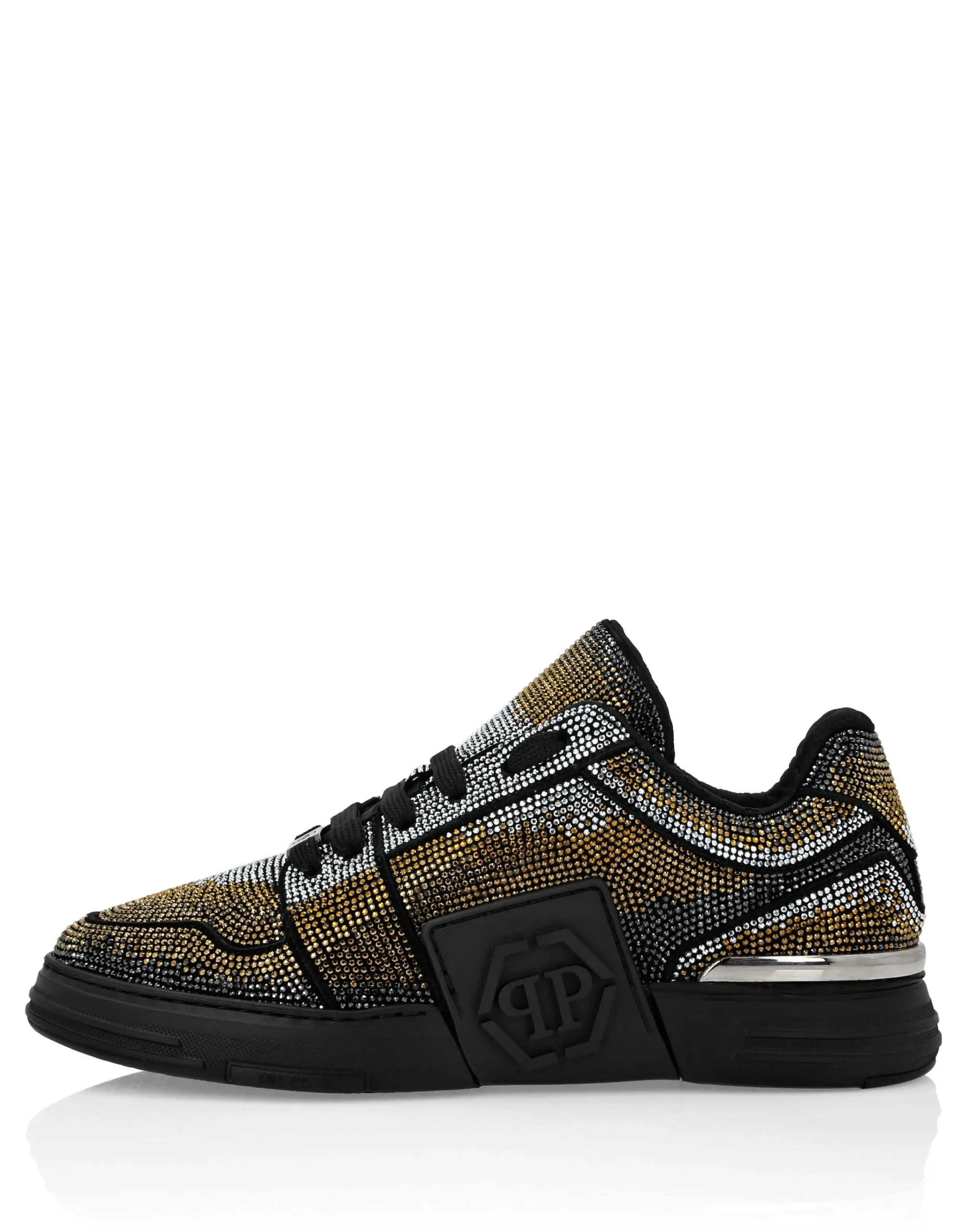 PHILIPP PLEIN Suede Lo-Top Sneakers Strass Hexagon>Uomo Low Top Sneakers