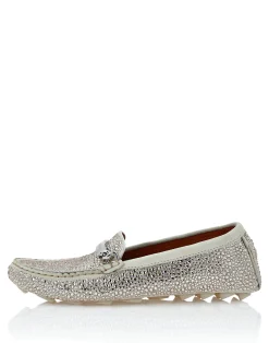 PHILIPP PLEIN Suede Strass Moccasin><noscript><img data-lazyloaded=