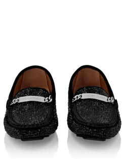 PHILIPP PLEIN Suede Strass Moccasin>Donna Ballerine|Moccasins