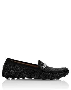 PHILIPP PLEIN Suede Strass Moccasin><noscript><img data-lazyloaded=