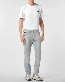 PHILIPP PLEIN Super Straight Cut Jeans Flying Money><noscript><img data-lazyloaded=