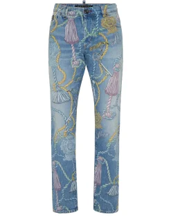PHILIPP PLEIN Super Straight Cut Jeans Tassels>Uomo Denim