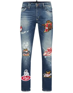 PHILIPP PLEIN Super Straight Cut Jeans Plein Beers>Uomo Denim