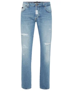 PHILIPP PLEIN Super Straight Cut Trousers>Uomo Denim