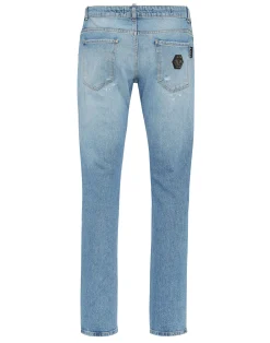 PHILIPP PLEIN Super Straight Cut Trousers>Uomo Denim