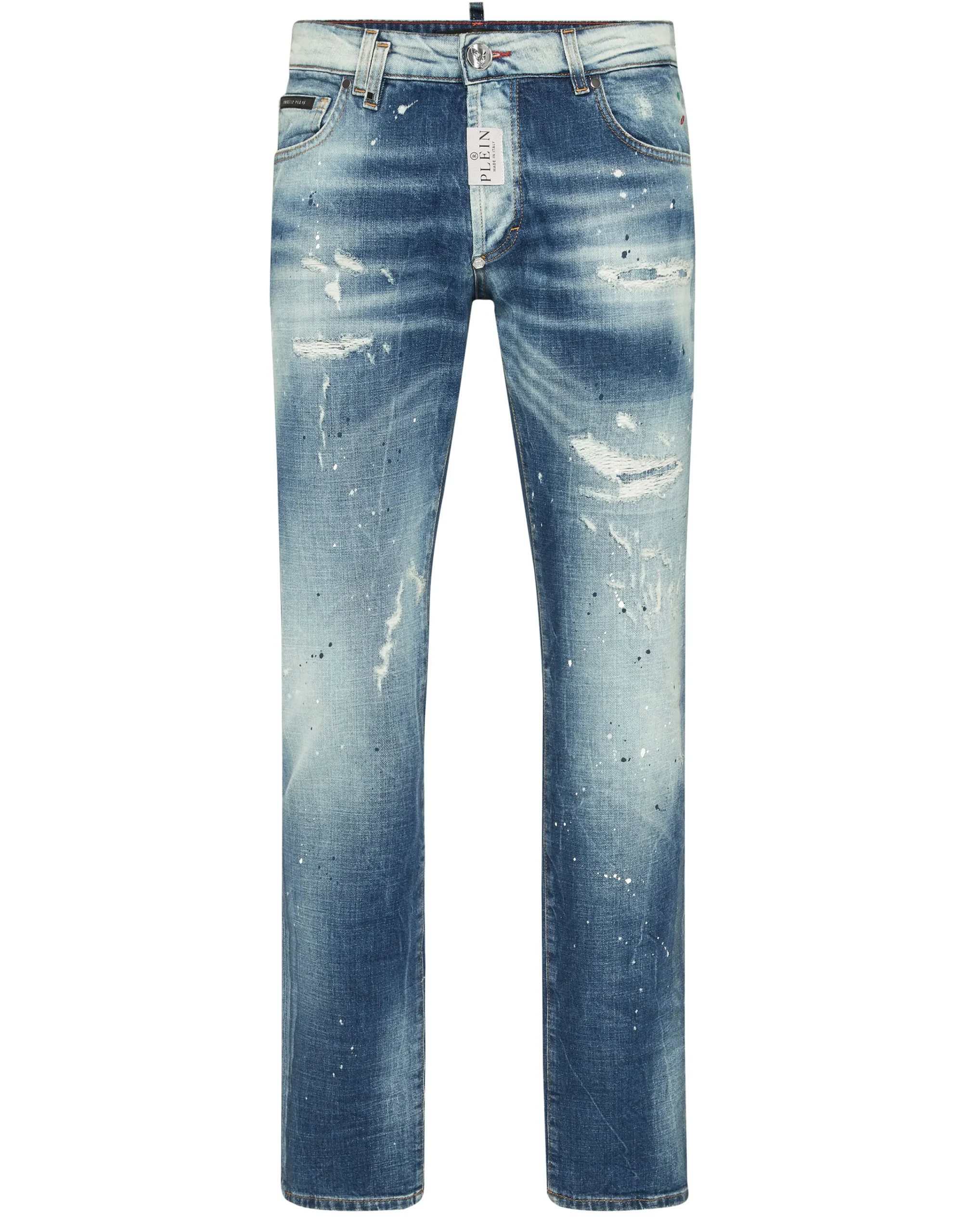 PHILIPP PLEIN Super Straight Cut Trousers Paisley Bandana>Uomo Denim